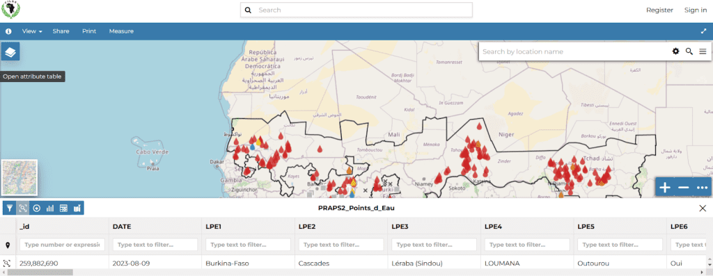 Monitoring of pastoralist infrastructure in the Sahel region - Project in Partnership with the CILS PRAPS funded by the World Bank.